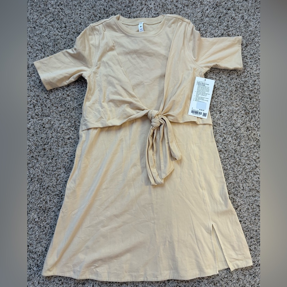 NEW Lululemon Cotton Wrap-Front T-Shirt Dress